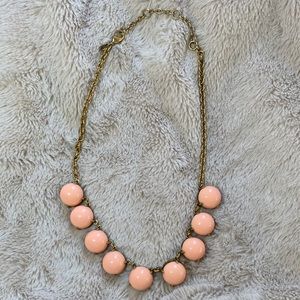 J. Crew factory pink and gold statement necklace